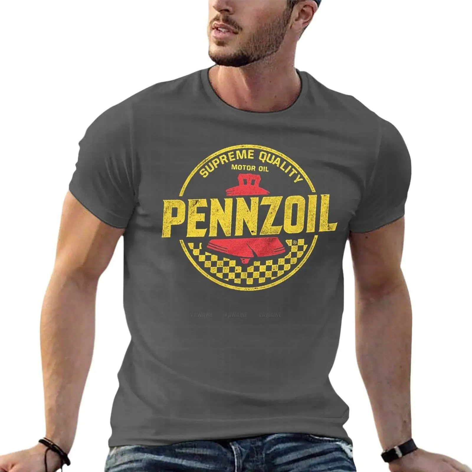 Streetwear Brand Clothing - Distressed Pennzoil Motor Oil Logo Oversized